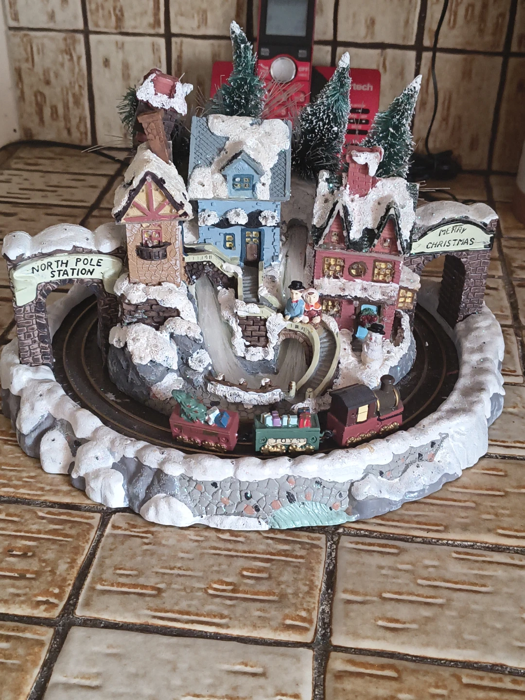 Christmas Village Train Scene