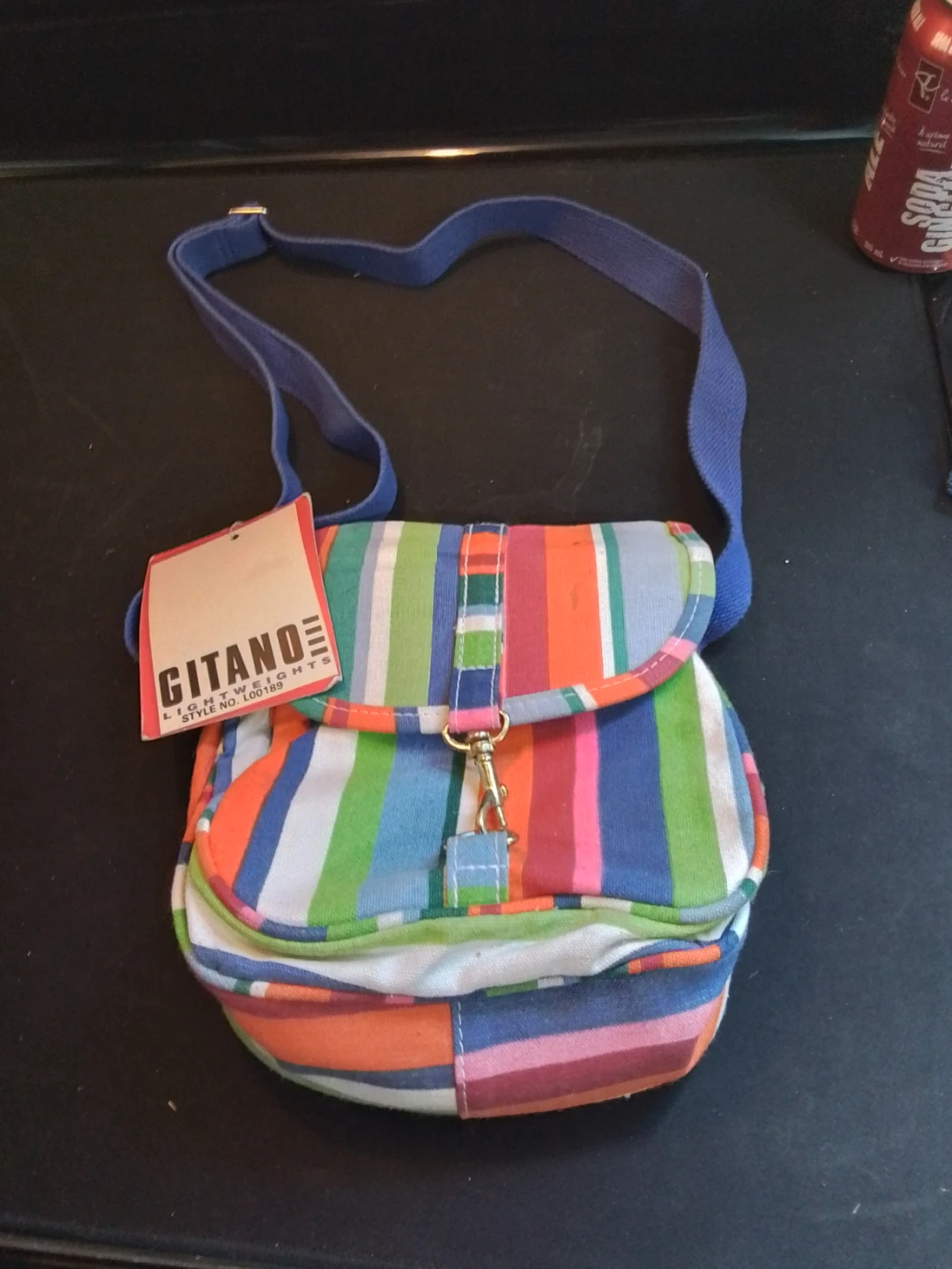 Gitano Lightweight Striped Crossbody Bag