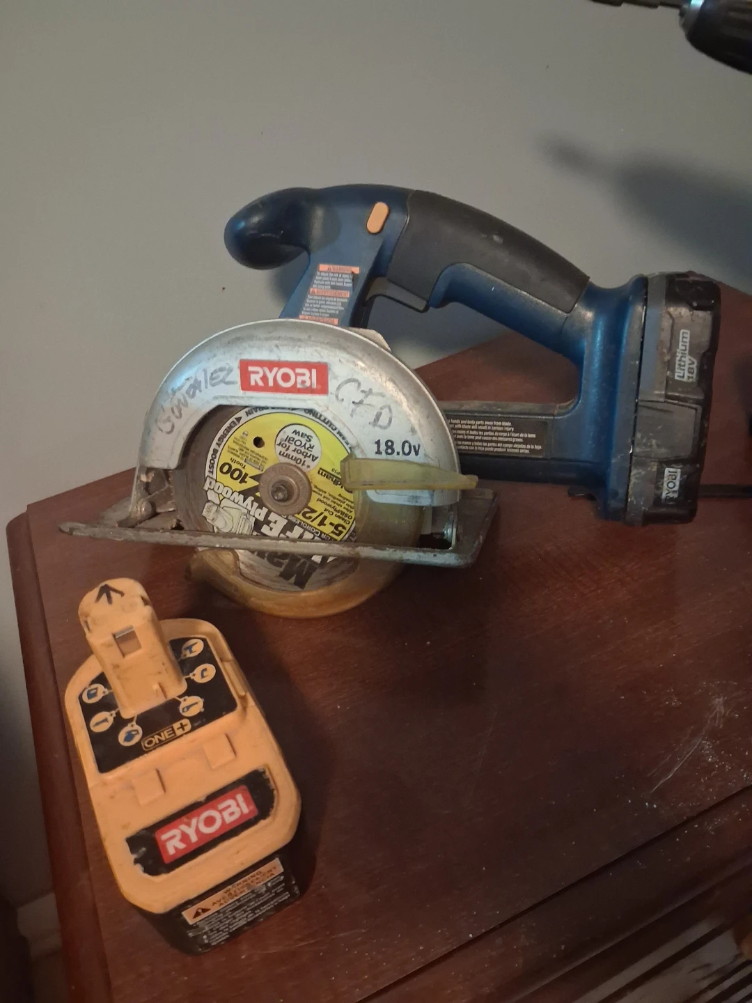 Ryobi 18V Circular Saw and Drill with Battery - photo 2