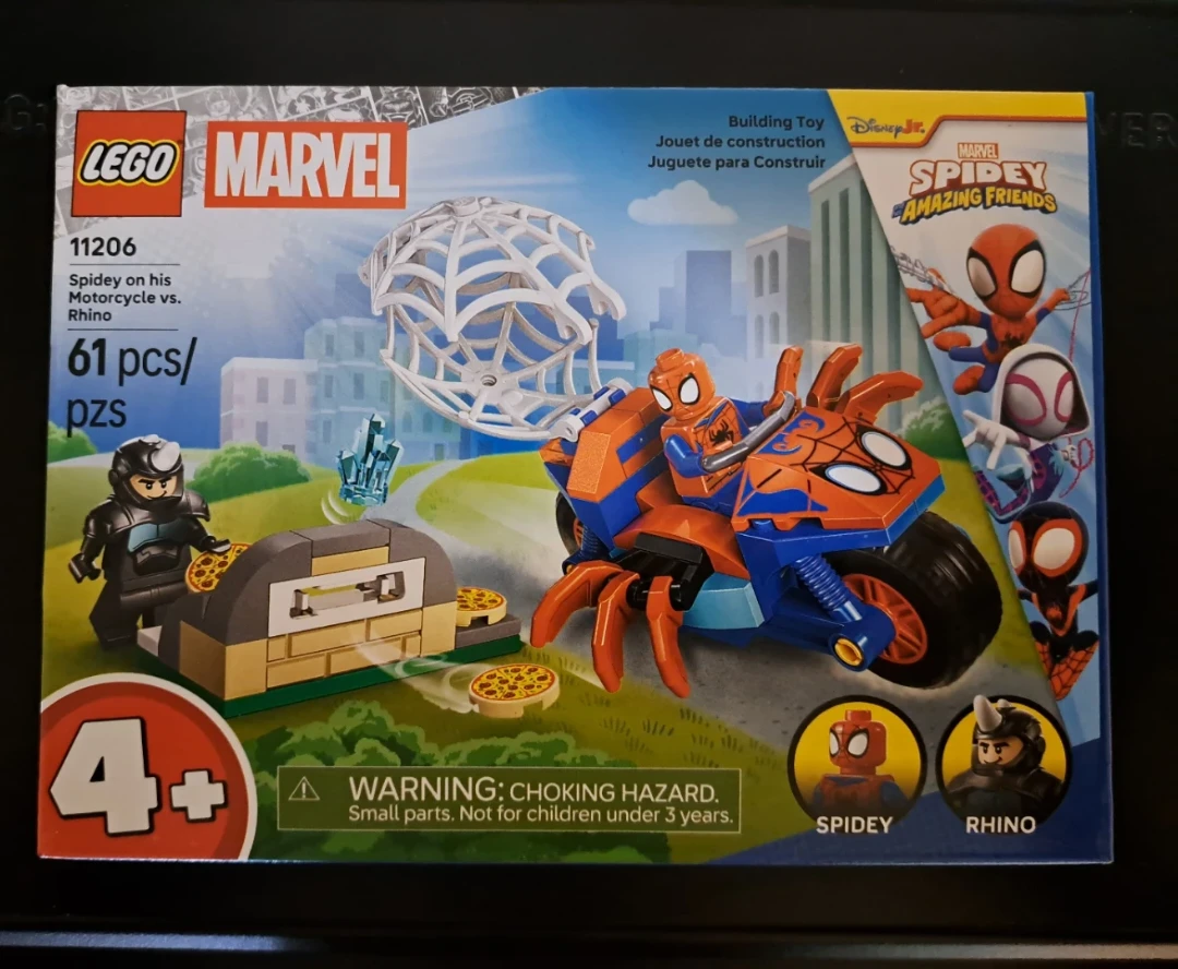 LEGO Marvel Spidey/On His Motorcycle vs. Rhino #11206