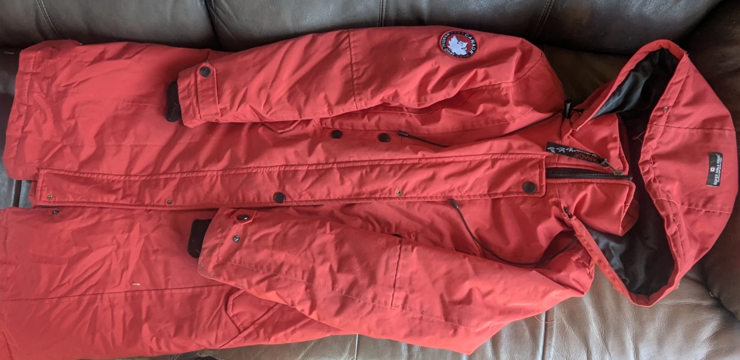 Red Triple Canada Goose Parka Jacket