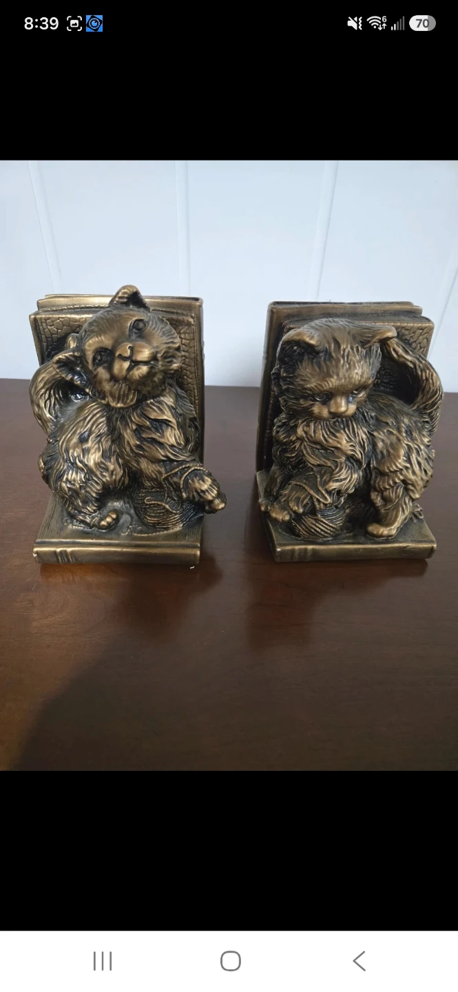 Vintage Cat Bookends