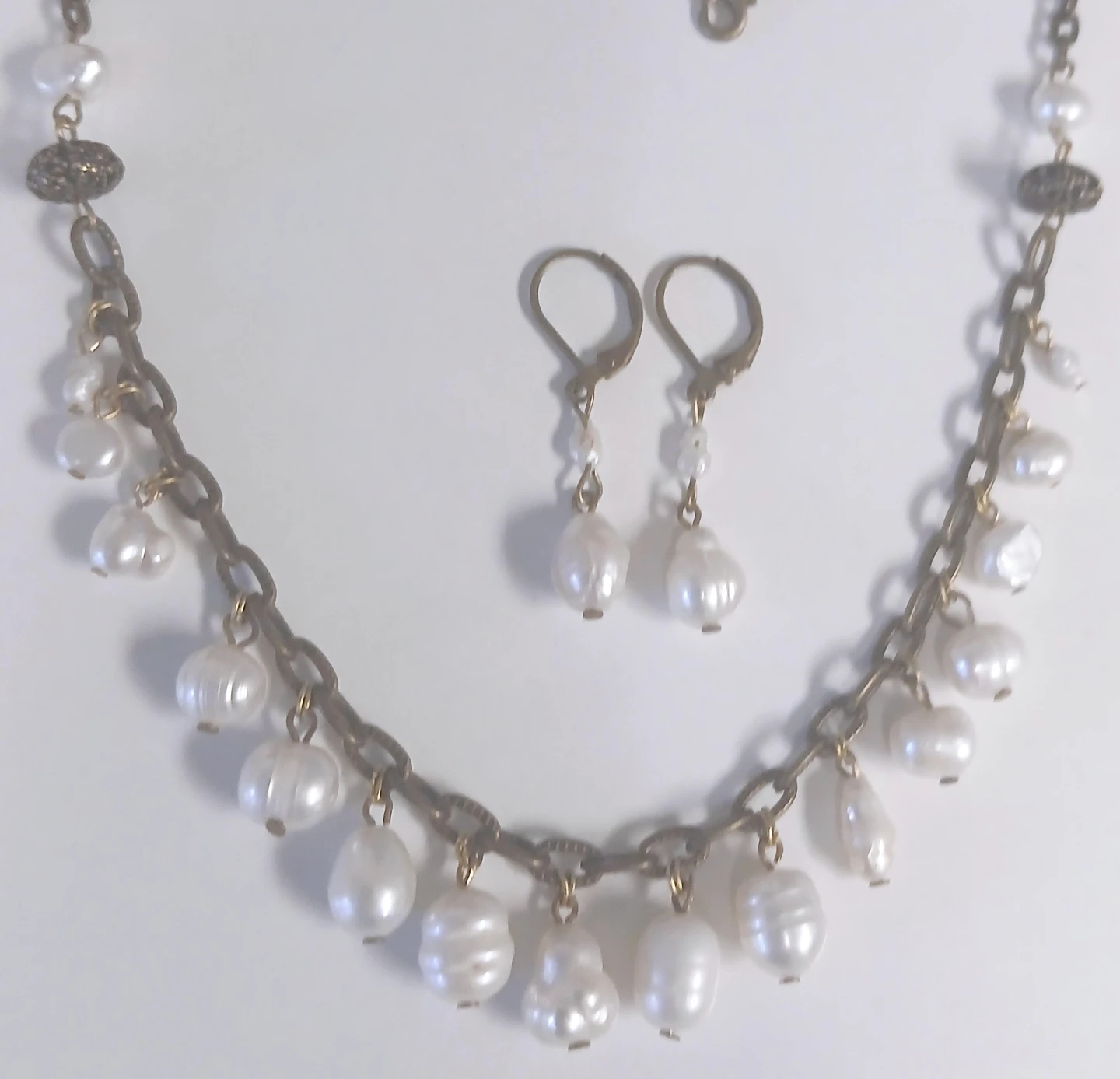 Real Pearls Necklace and Earring Set - photo 4