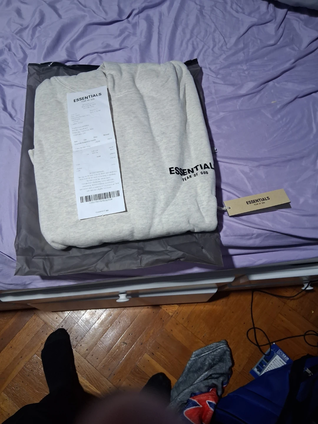 ESSENTIALS Fear of God Hoodie - Light Grey - Size L