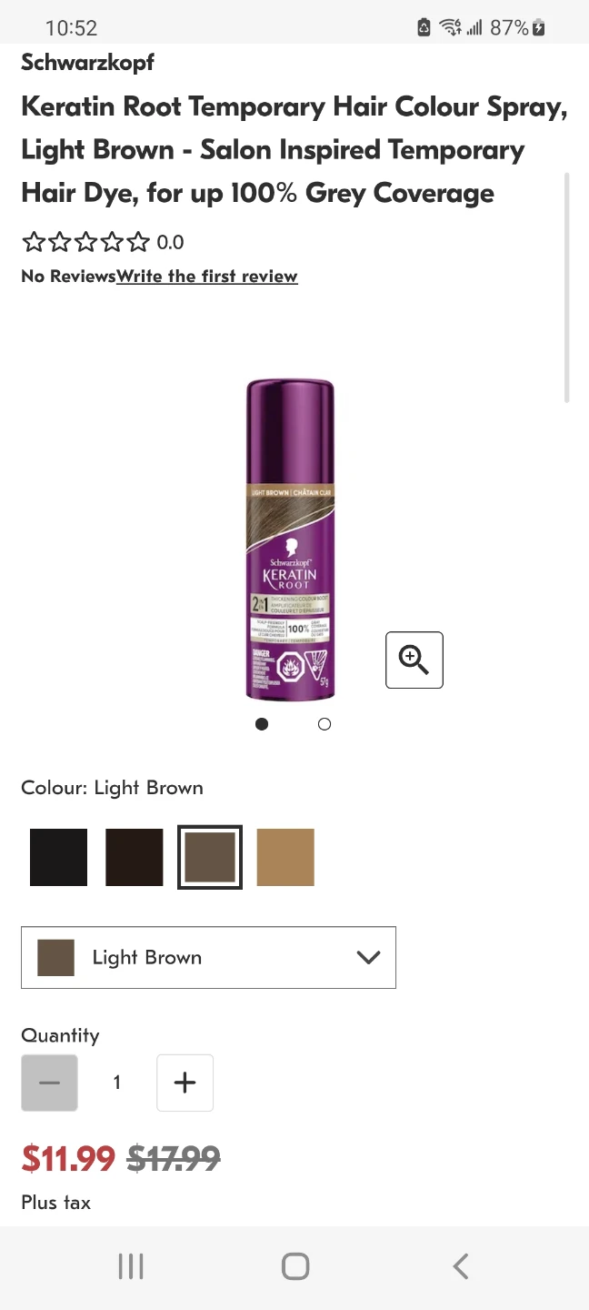 Schwarzkopf Keratin Root Thickening Colour Boost Spray