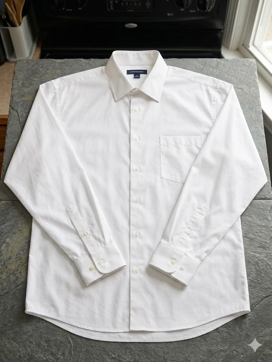 Van Heusen White Wrinkle-Free Dress Shirt