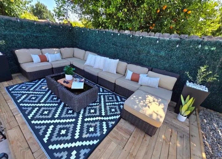 Wicker Outdoor Sectional Sofa with Cushions - photo 4