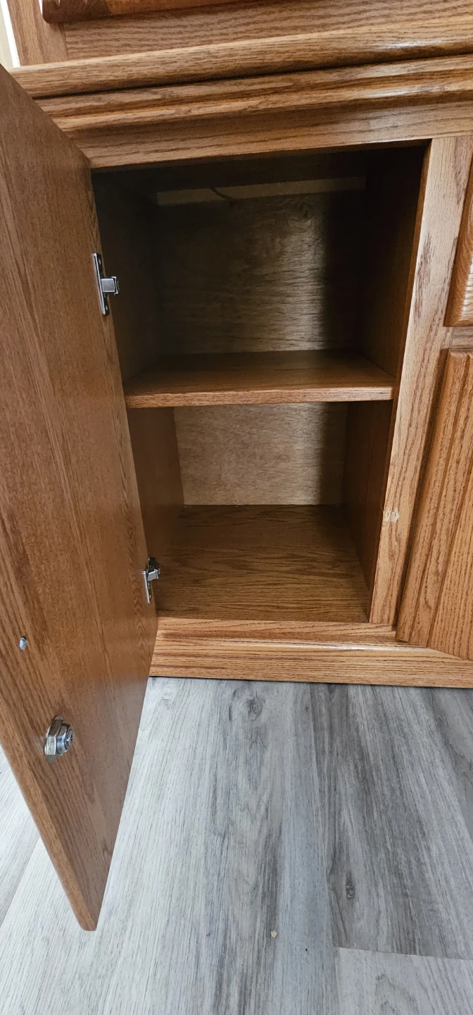Oak China Cabinet with Glass Doors - photo 2