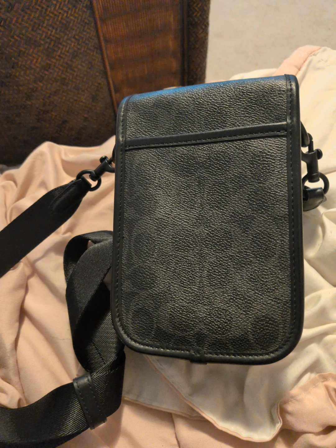 Coach Black Monogram Small Crossbody Bag