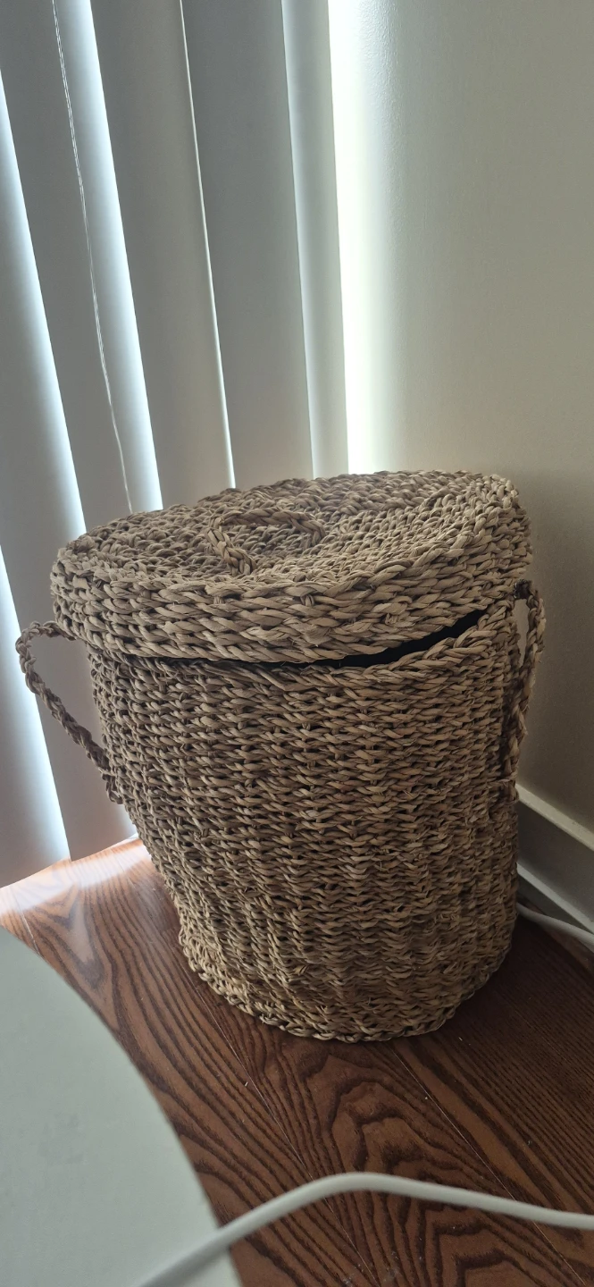 Woven Storage Basket with Lid