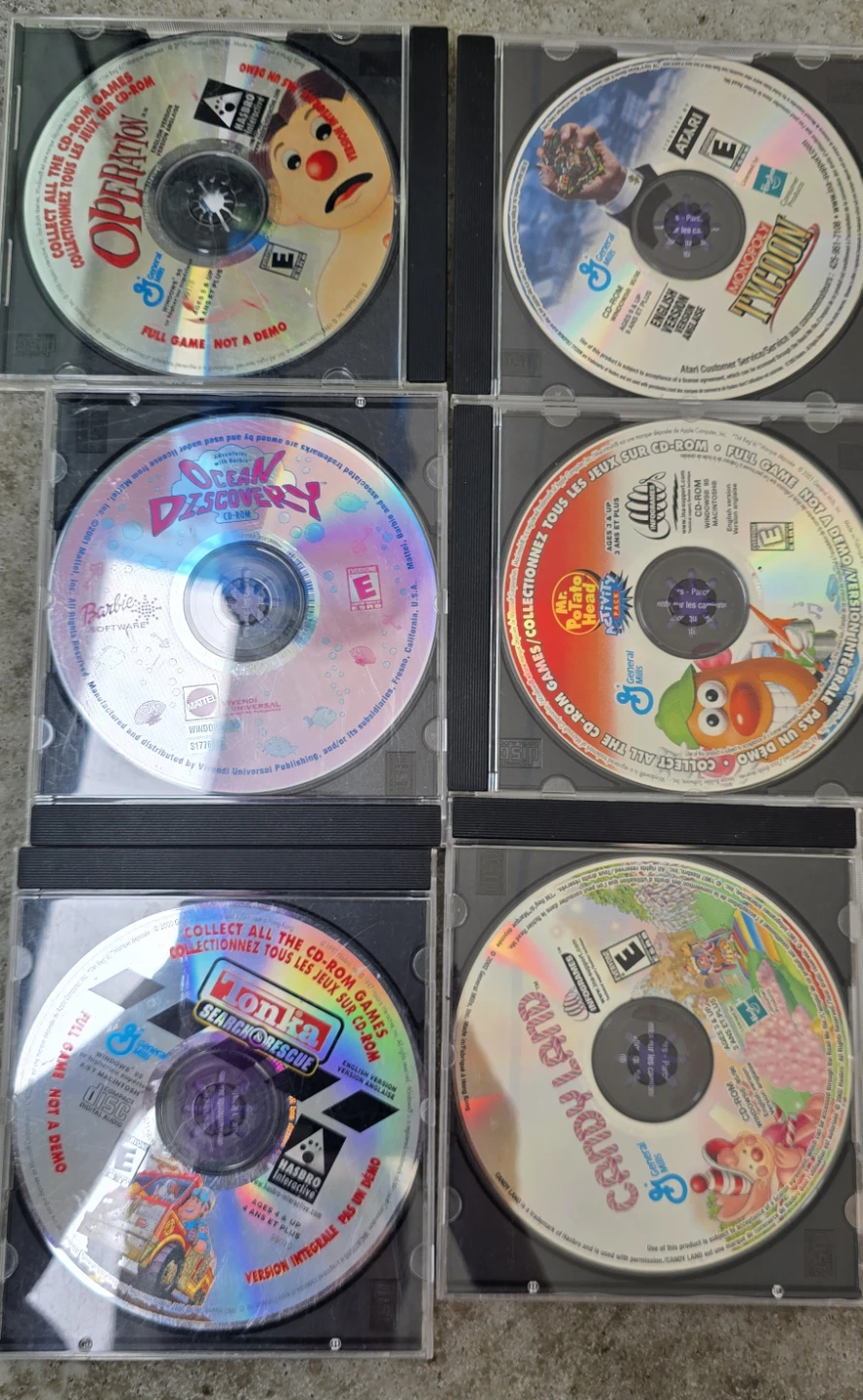 Bundle of 6 PC ROM games