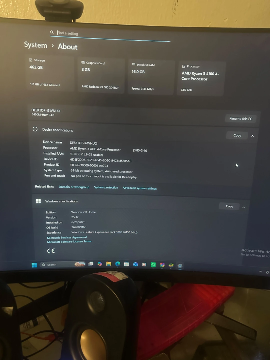 Gaming PC - AMD Ryzen 3 4100, 16GB RAM, 462GB Storage - photo 3