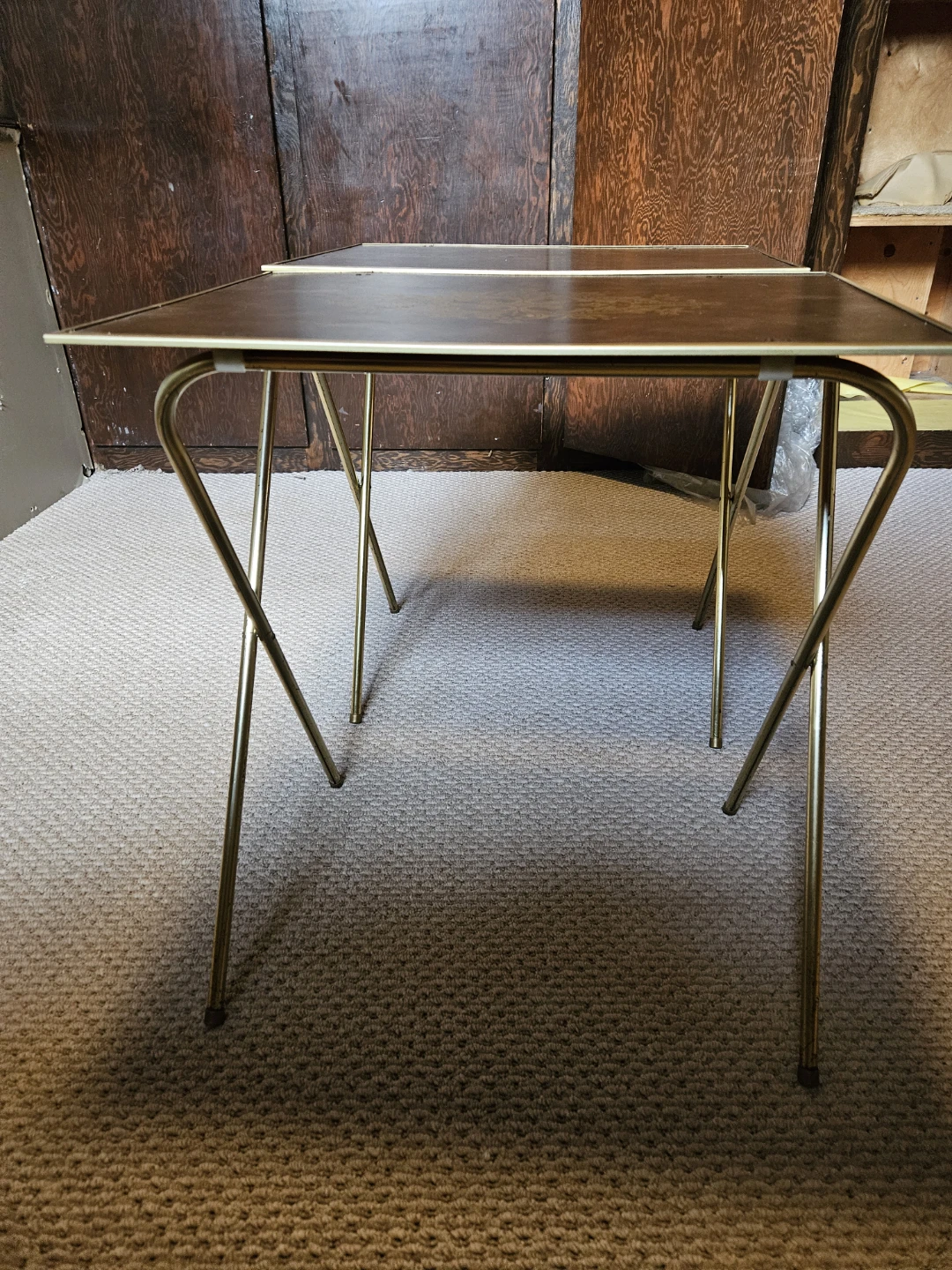 Vintage TV Tray Table Set - Ornate Floral Design - photo 2