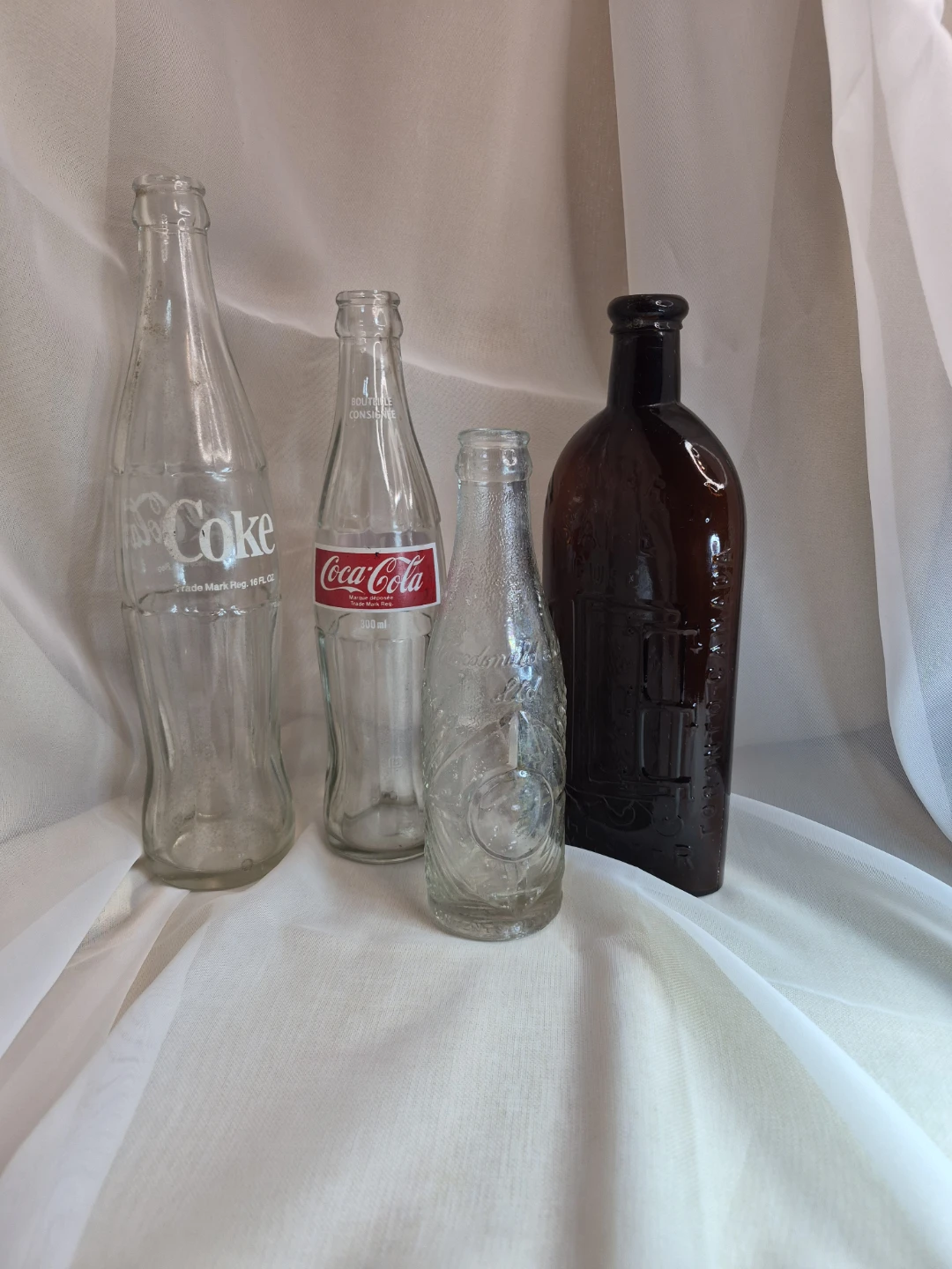 Lot of 4 Vintage Glass Bottles