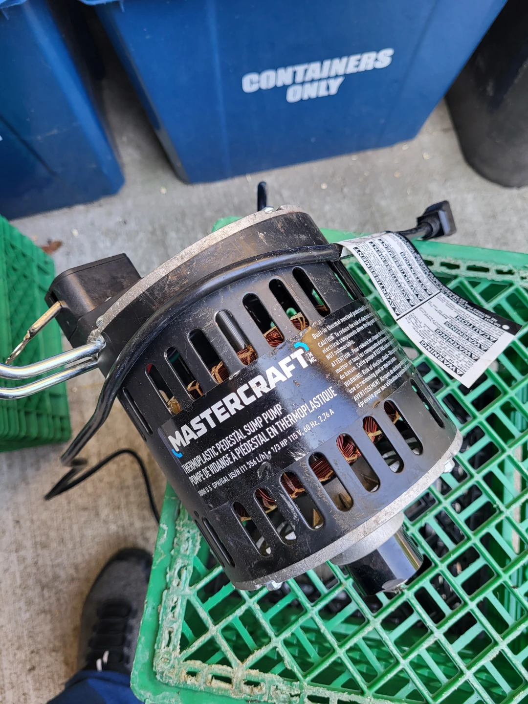1/3 HP. ELECTRIC MOTOR WITH SWITCH LIKE NEW