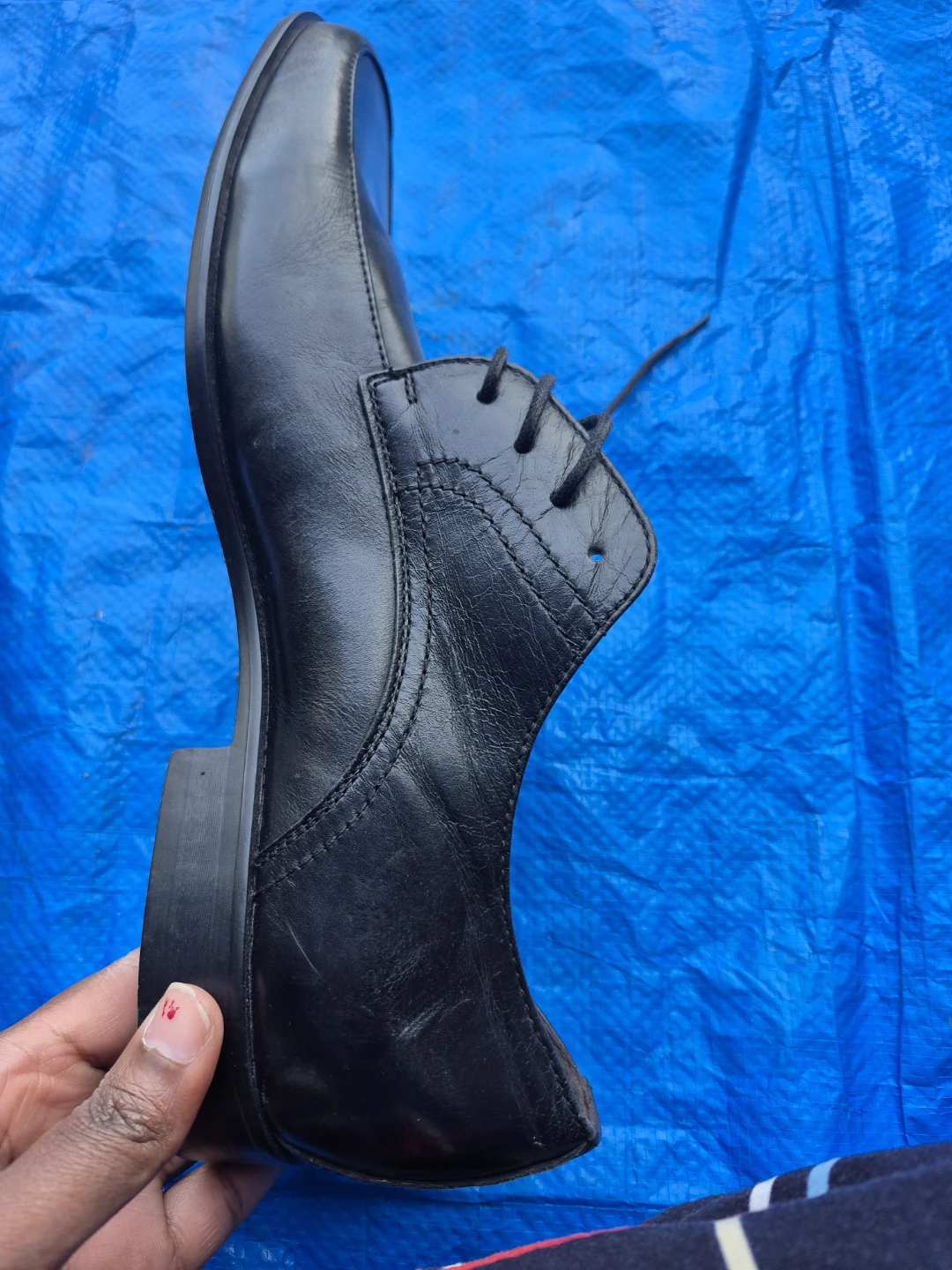 Pegaro Black Leather Dress Shoes - photo 4
