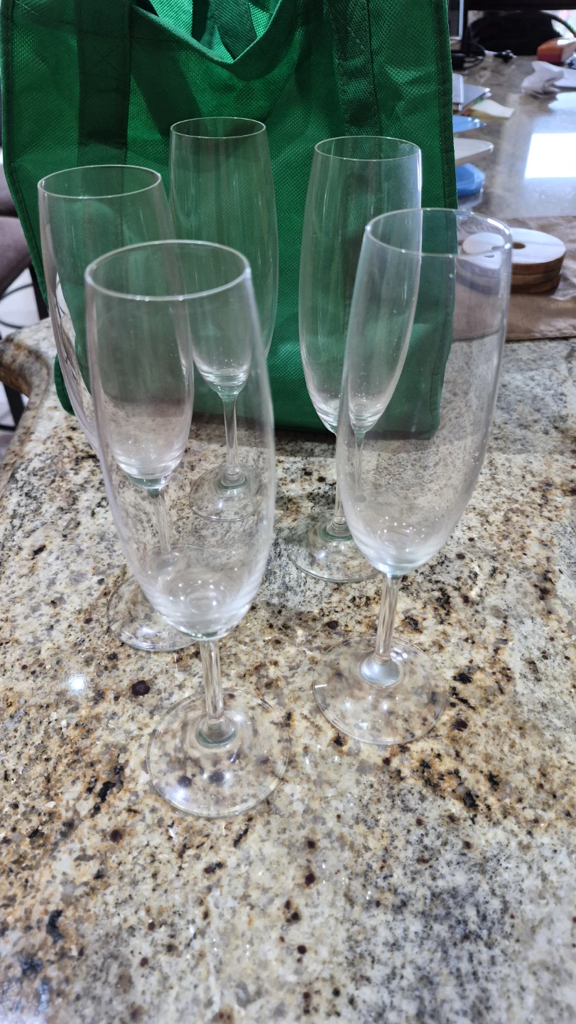 Set of 5 Champagne Flutes