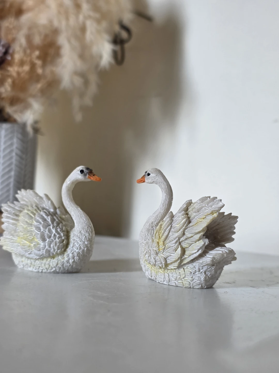 Pair of White Swan Figurines - photo 5
