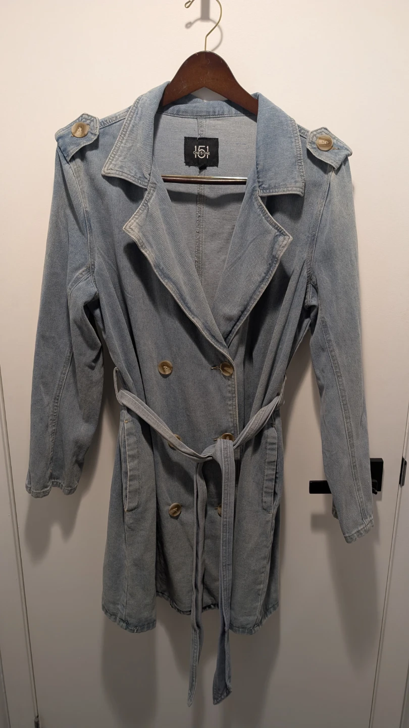 Denim Trench Coat XL