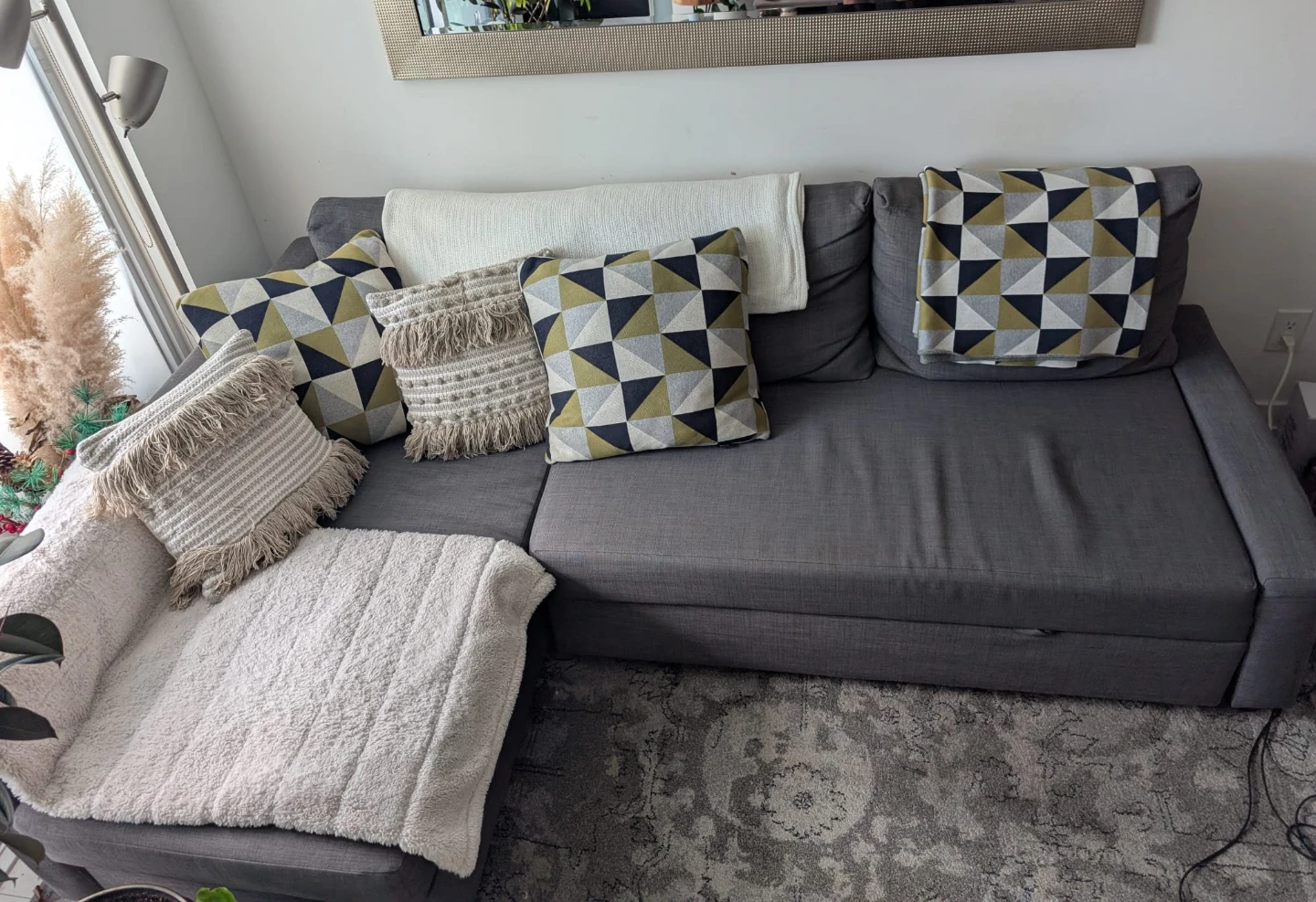 Ikea friheten sofa bed and couch. With storage