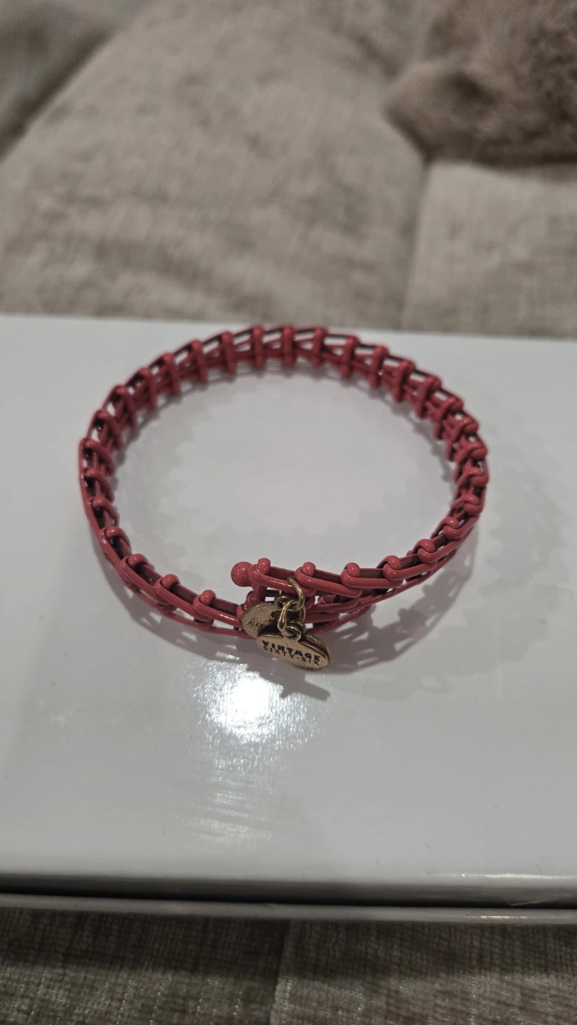 Alex and Ani Dark Pink/Dusty Rose Woven Bangle Bracelet