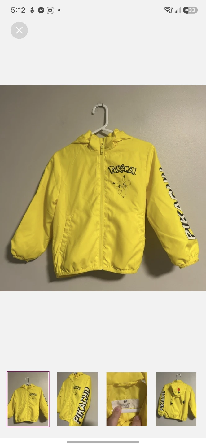 H&M Pokémon Pikachu Jacket