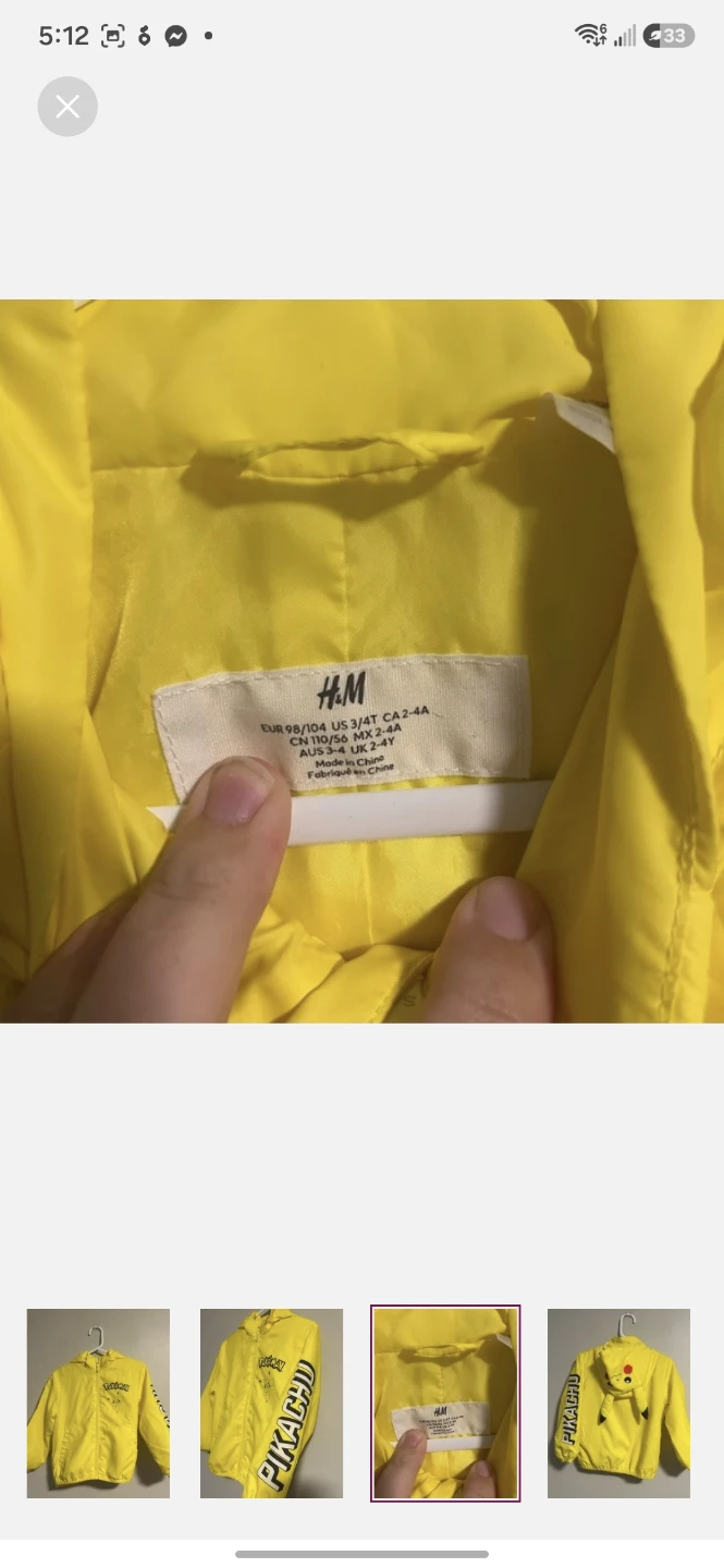 H&M Pokémon Pikachu Jacket - photo 3