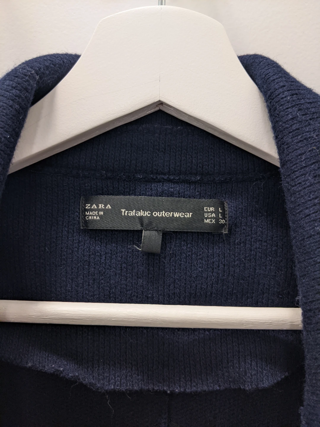Zara Trafaluc Military-style Oversized Navy Blazer Jacket - photo 4