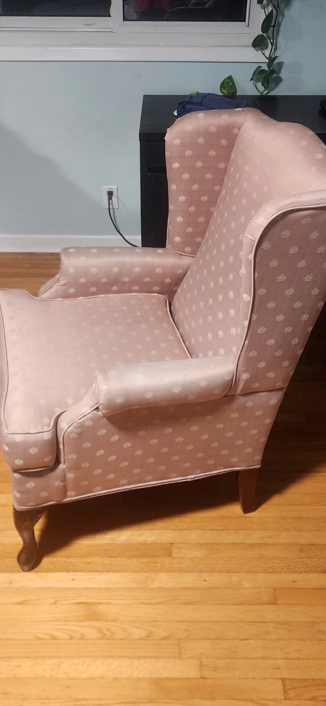 Pink Wingback Accent Chair - photo 3