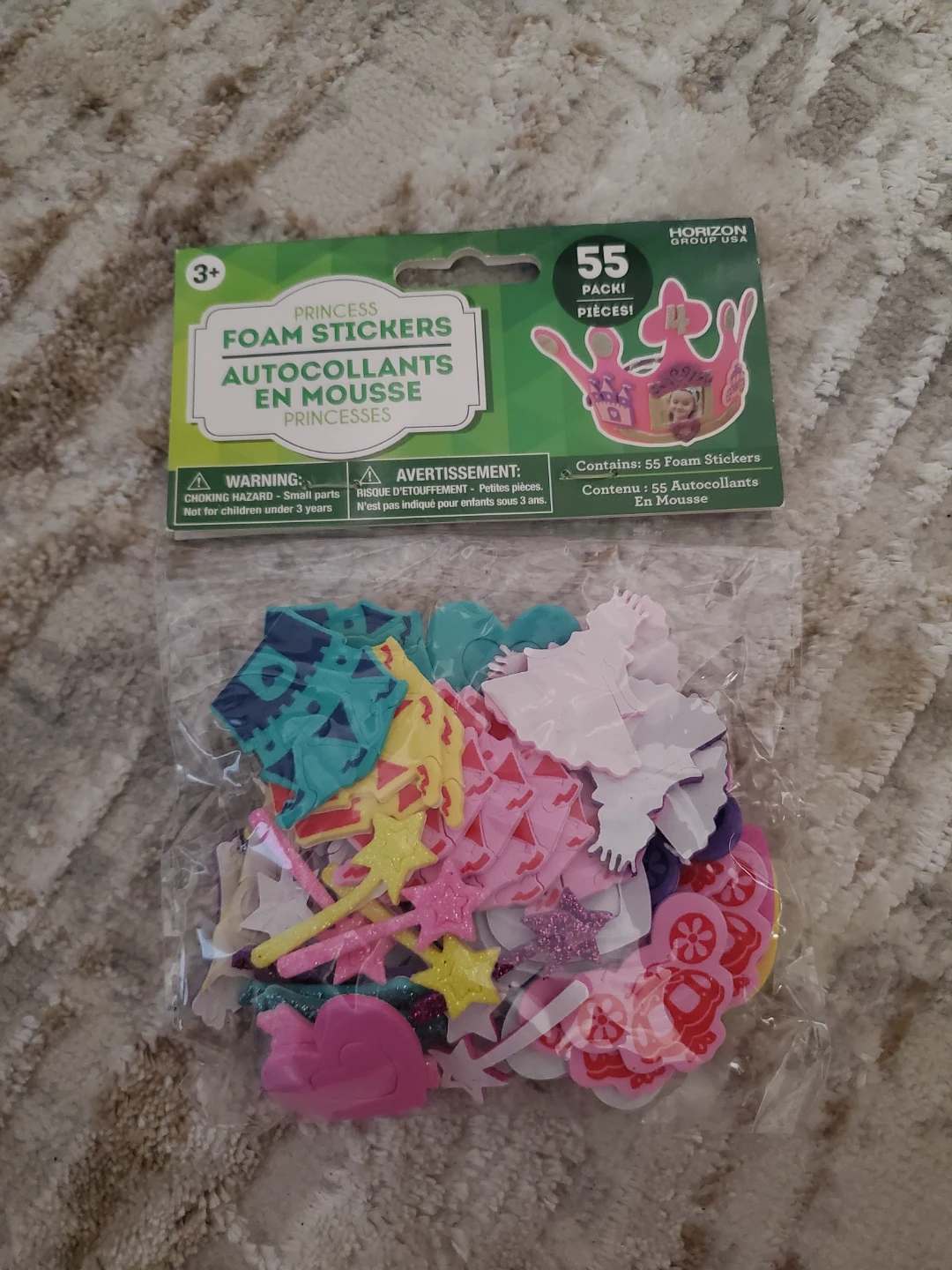 Princess Foam Stickers - 55 Pieces