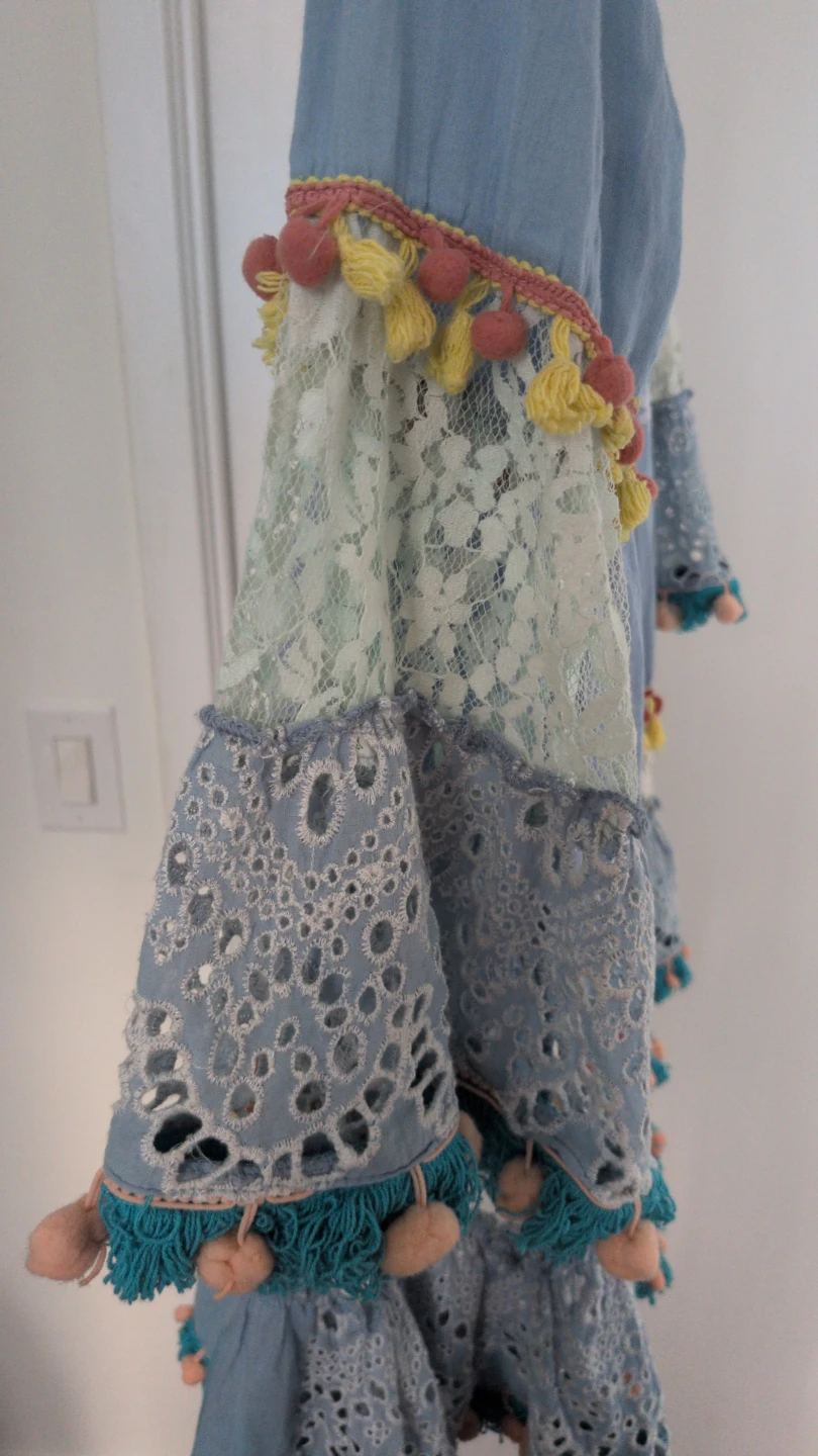 Blue Size L flared sleeve top - photo 4