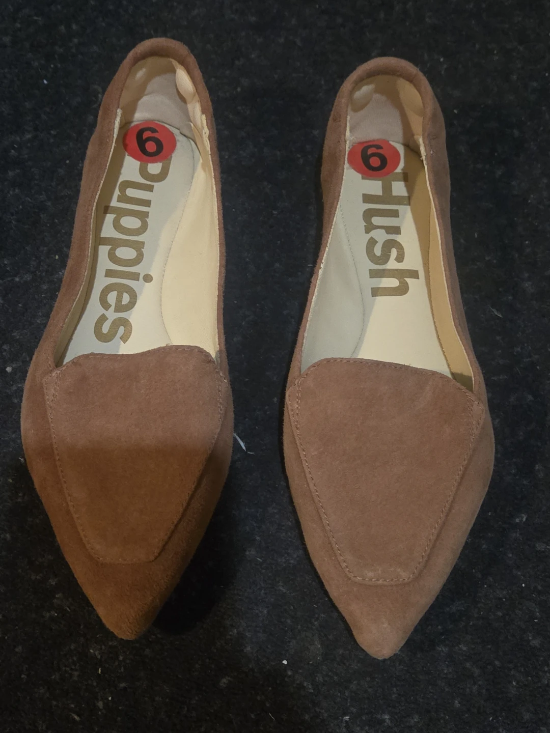 Hush Puppies Brown Suede Flats