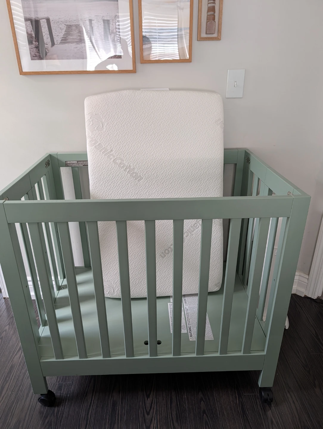 Babyletto Origami Mini Crib & Organic Dream 2-stage mattress - photo 3