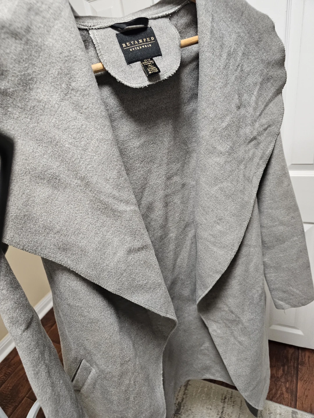 Revamped Outerwear Grey Drape Cardigan - photo 4