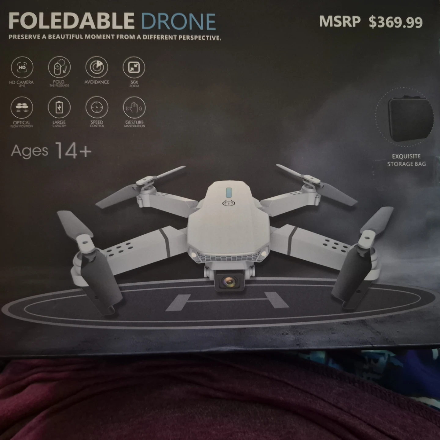 Foldable Drone with HD Camera and Storage Bag