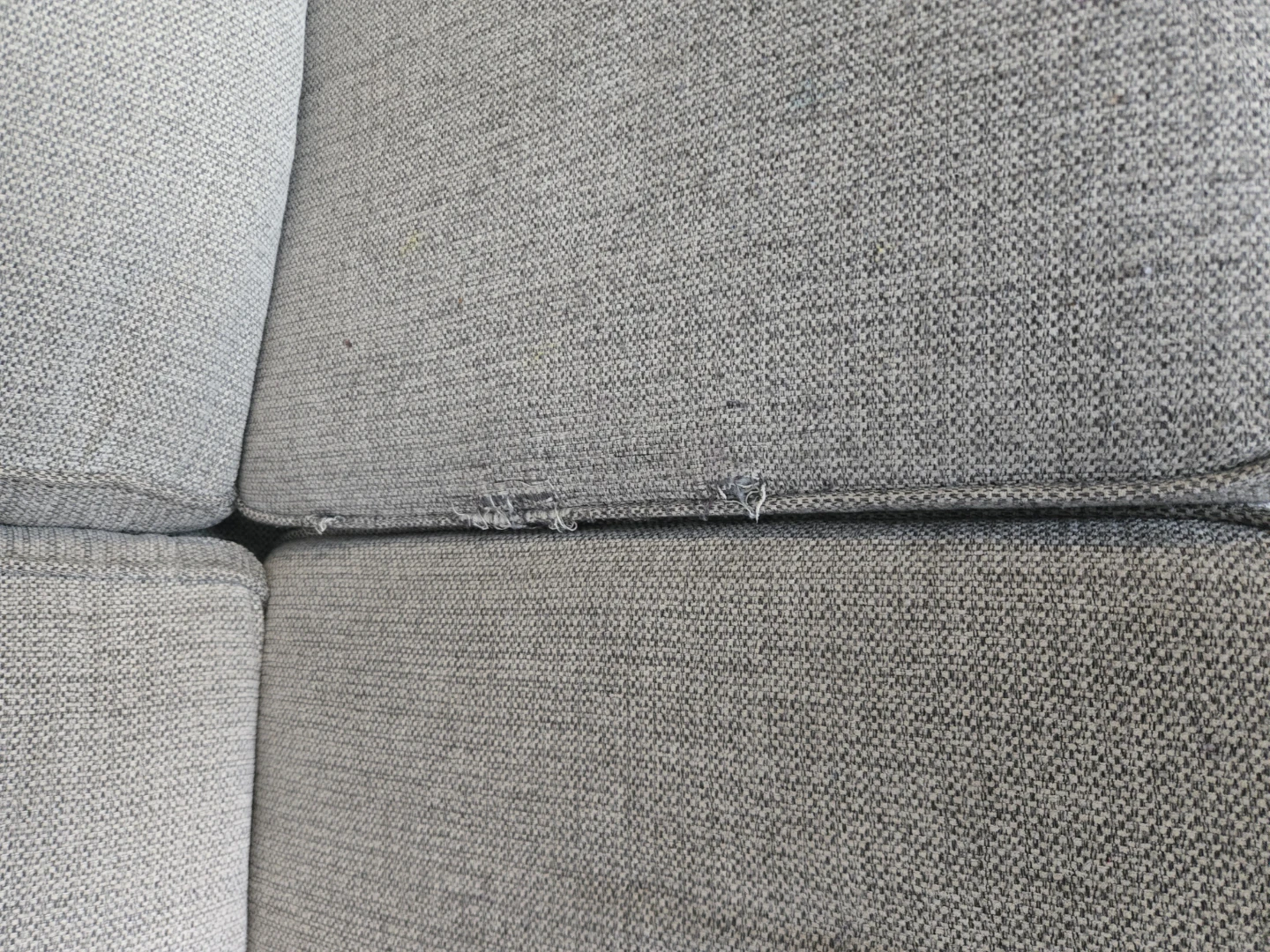 Grey Fabric Sofa with Throw Pillows - photo 2