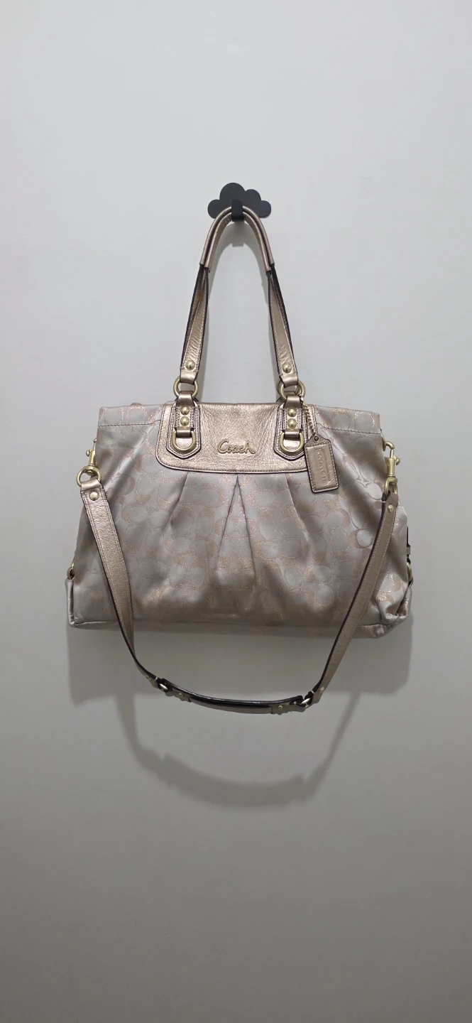 Coach Ashley Signature Lurex Carryall Satchel (F15807)