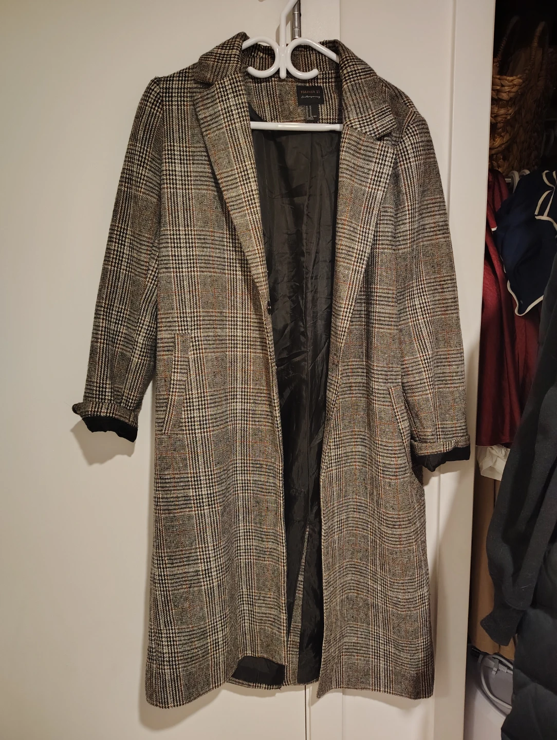 Forever 21 Plaid Coat