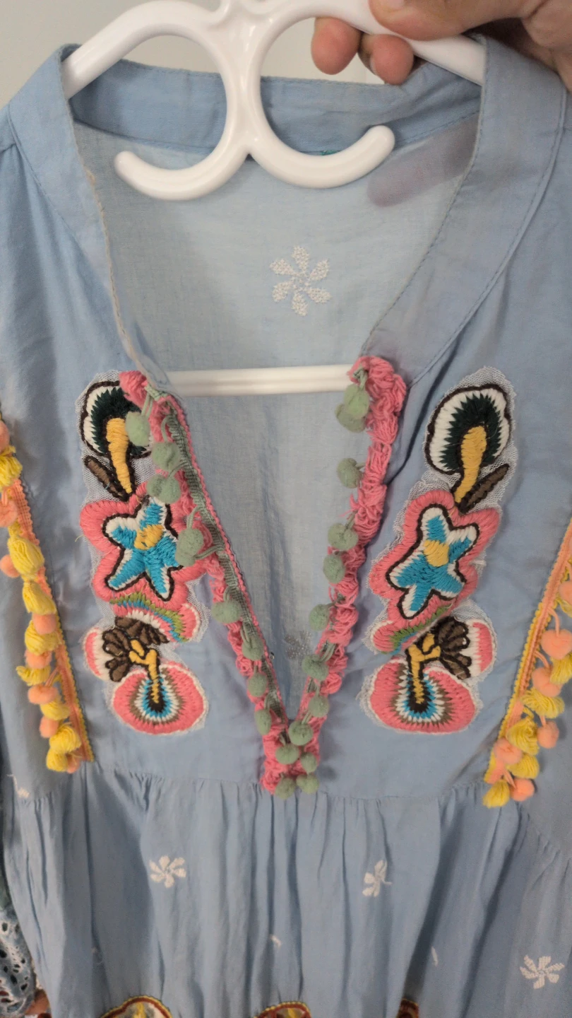 Blue Size L flared sleeve top - photo 3