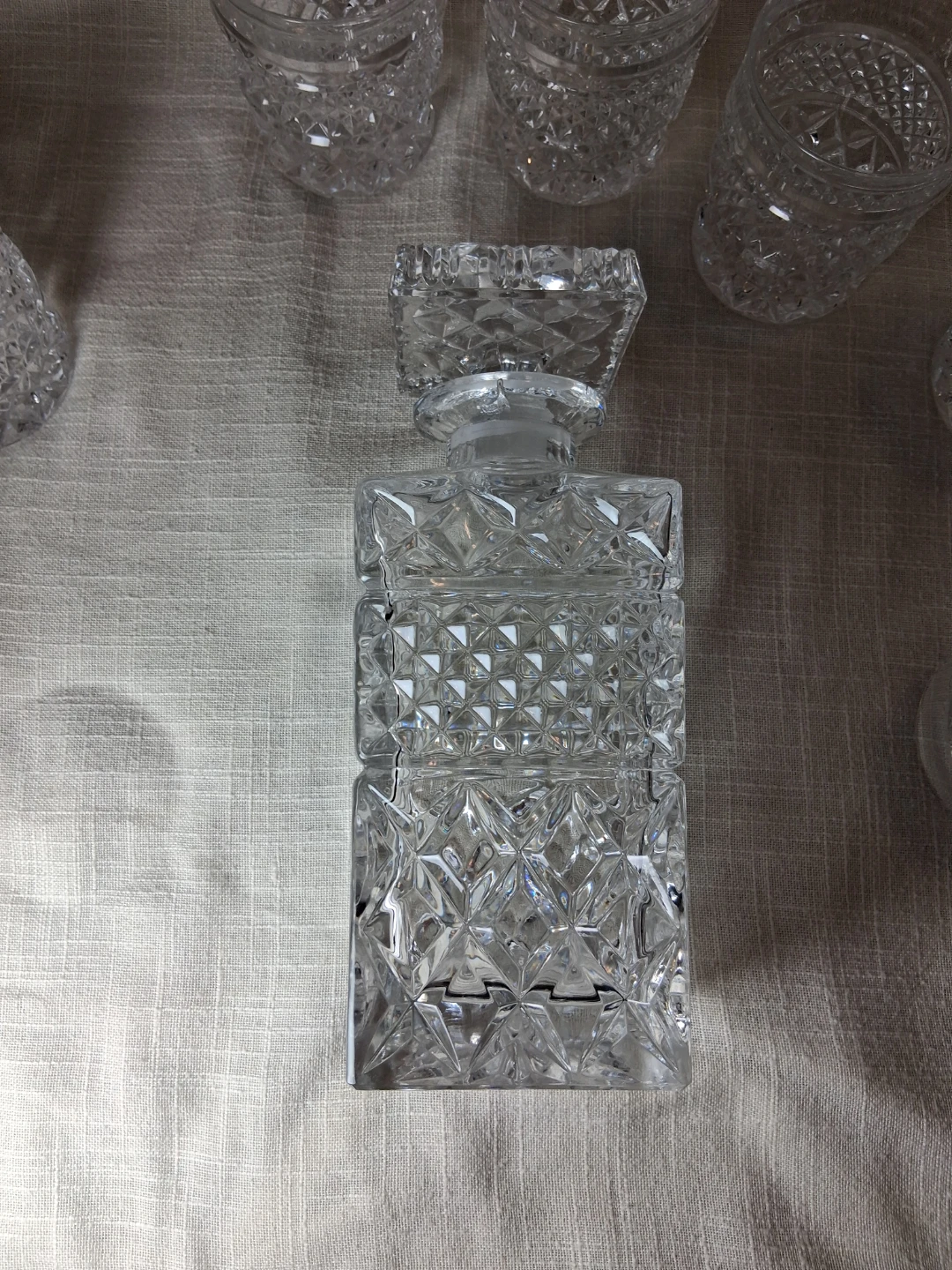Bohemian Crystal Decanter and 6 Glasses Set - photo 5