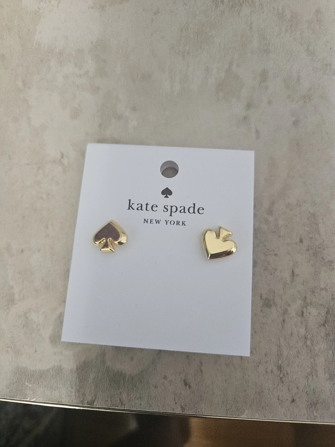 Kate Spade New York Gold Spade & Heart Stud Earrings