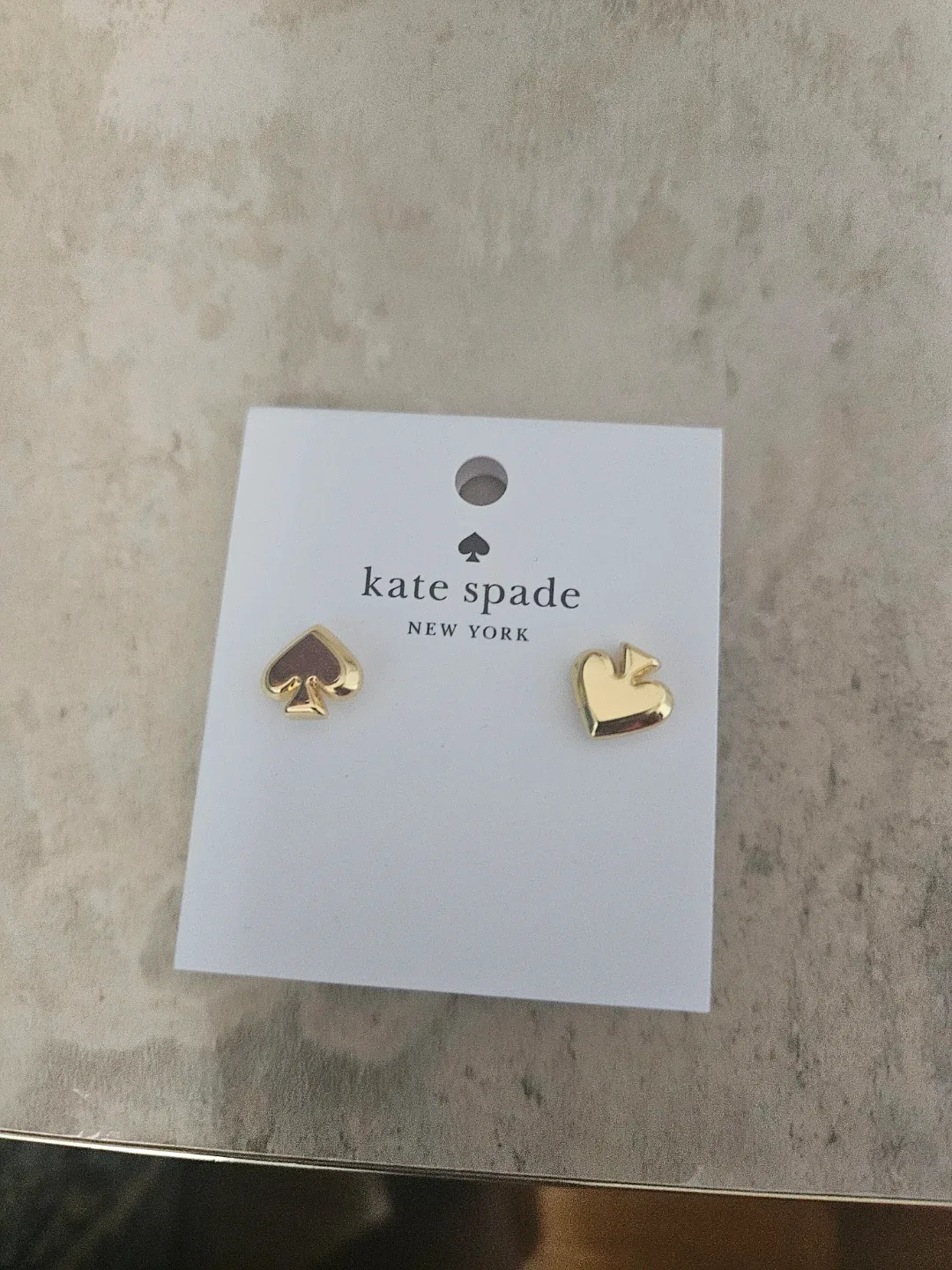 Kate Spade New York Gold Spade & Heart Stud Earrings