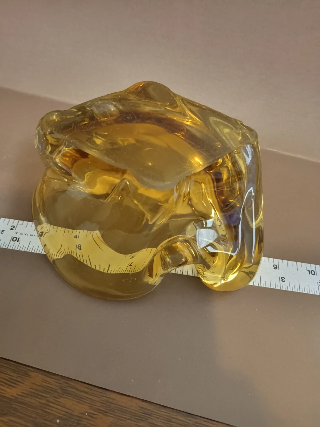 Amber Glass Ashtray - photo 5