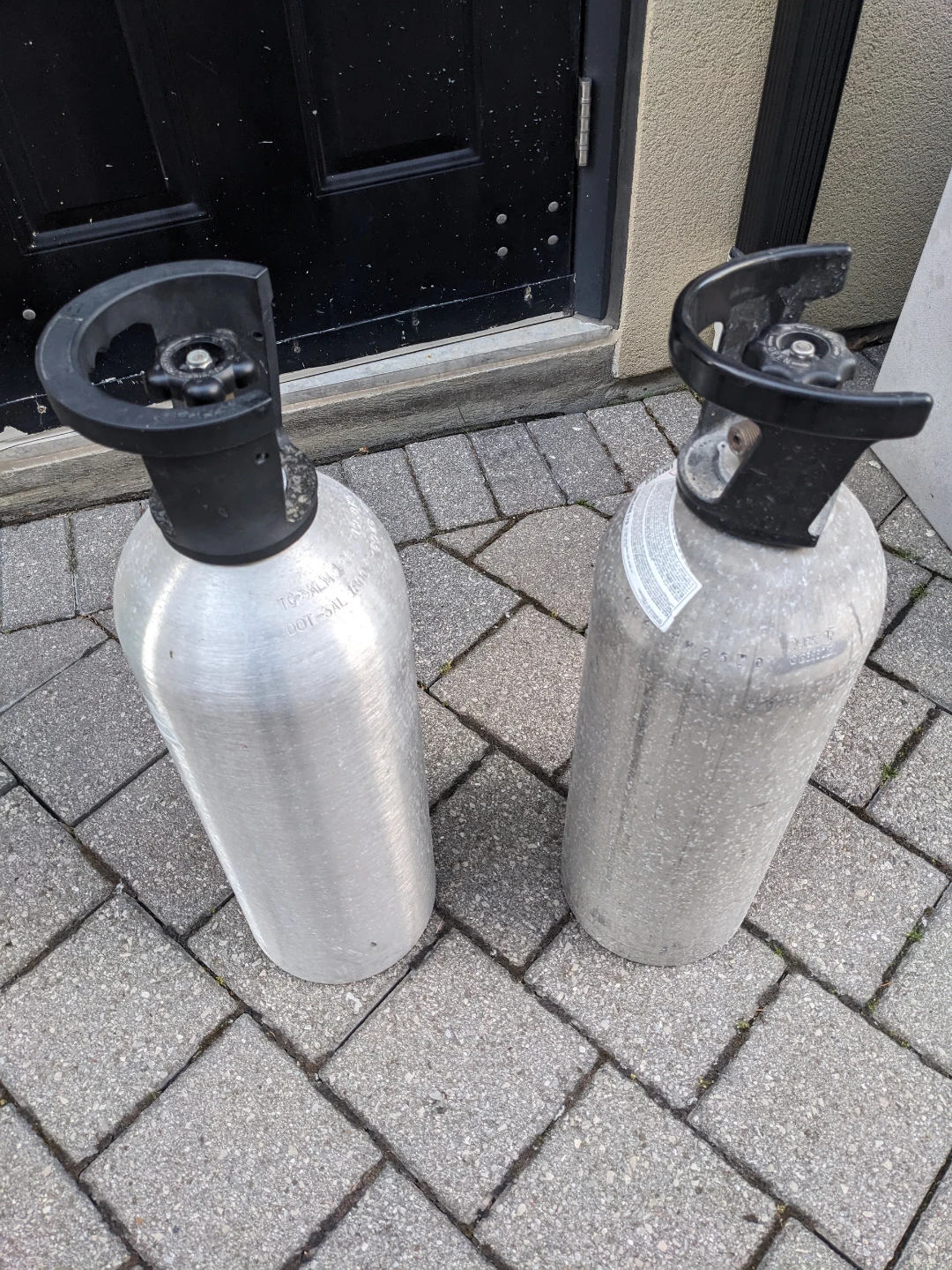 Two Empty CO2 Cylinders