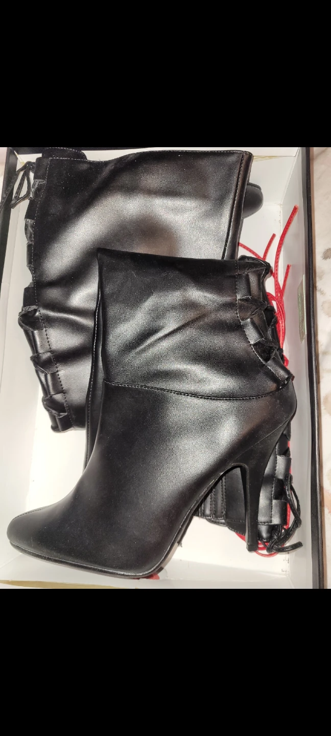 Pleaser Black Faux Leather Knee-High Boots - photo 2