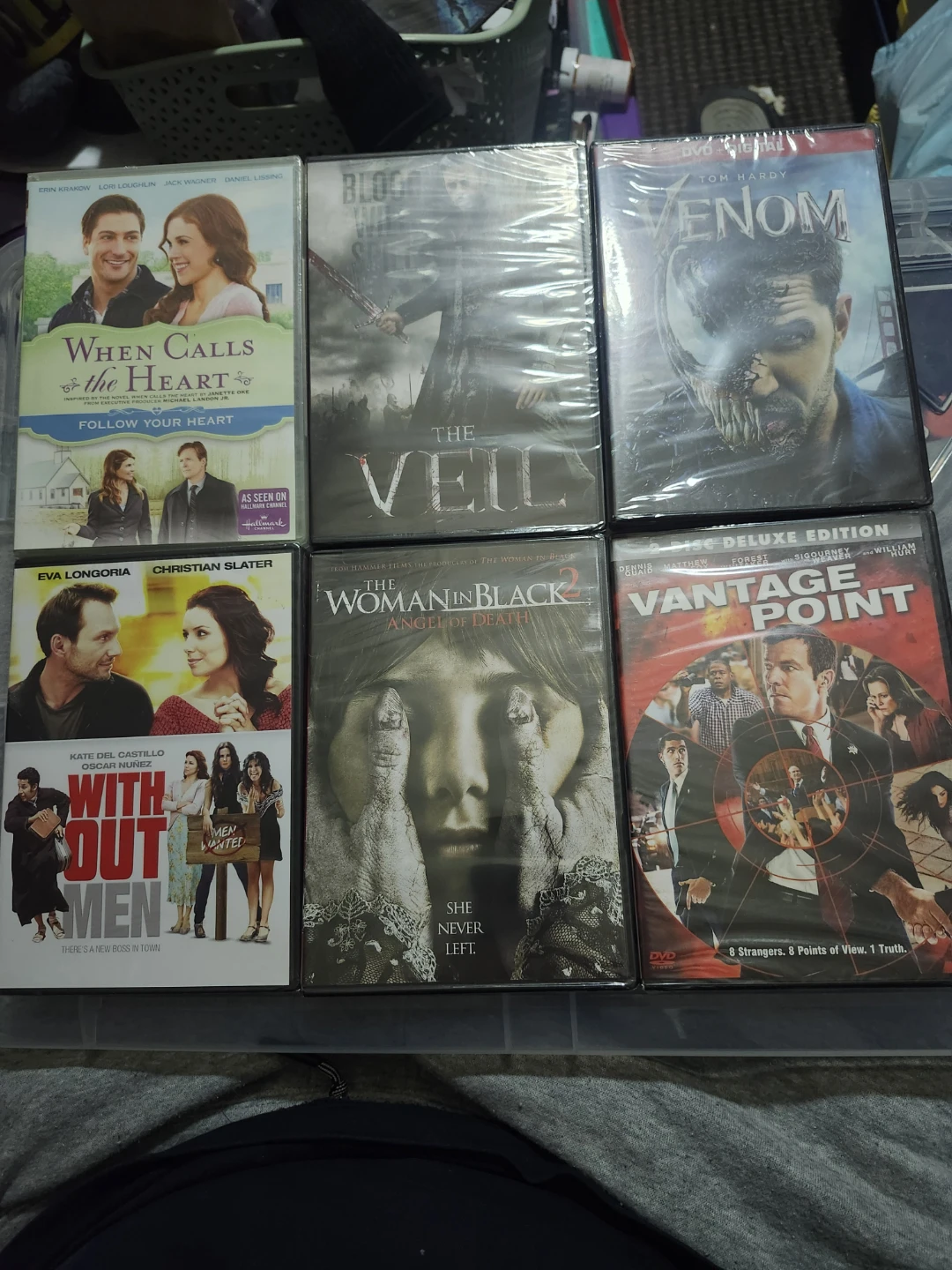 Lot of 6 DVDs: When Calls the Heart, Venom, The Veil, and more