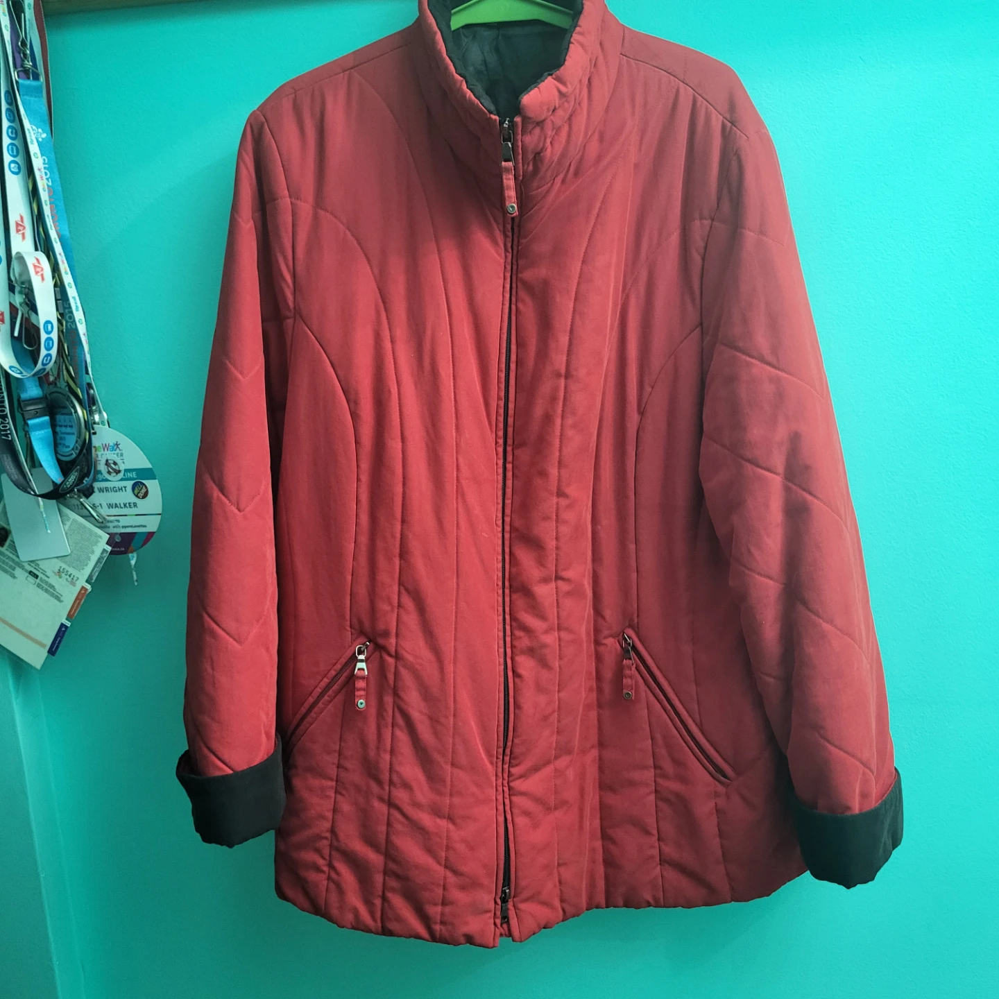 Conceptuk Women's Red Quilted Jacket