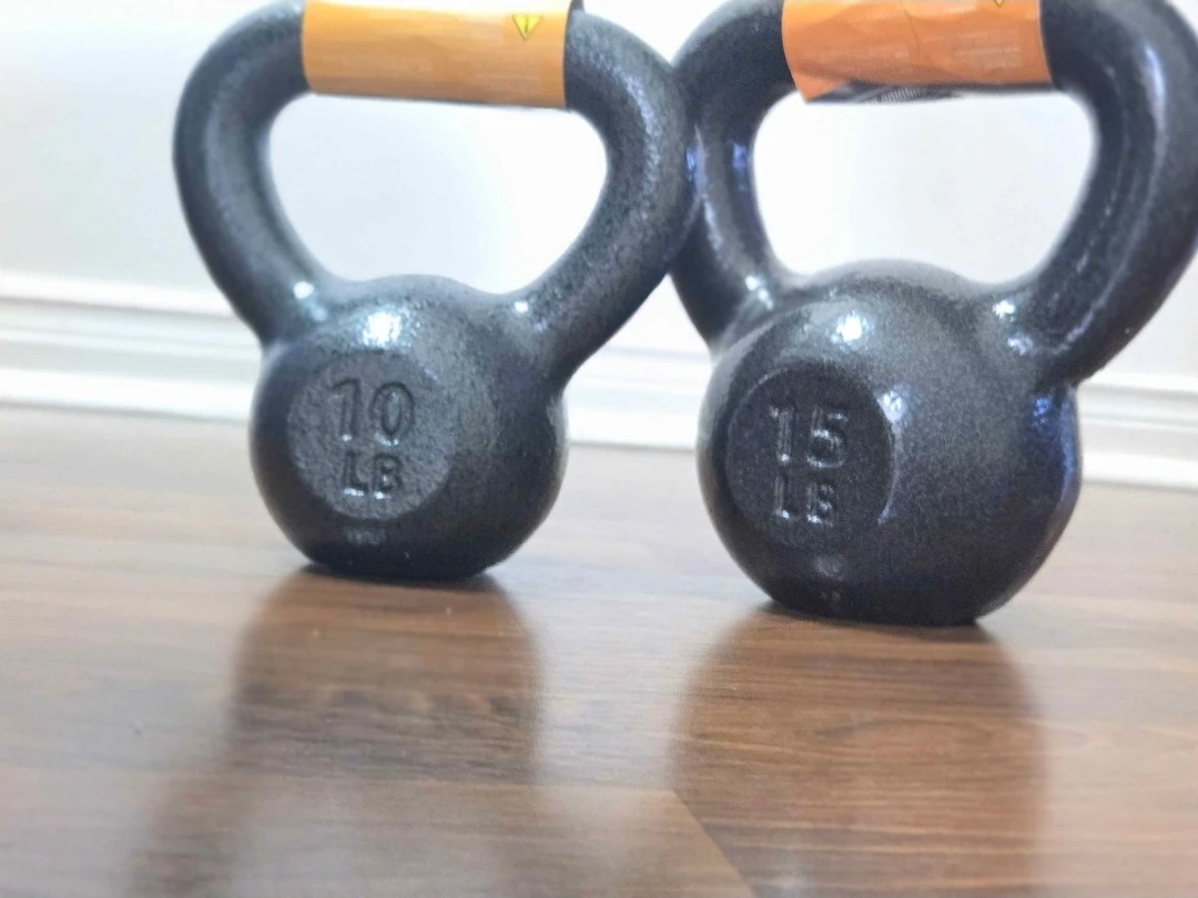 10lb & 15lb Kettlebells Set (Cast Iron) - New!