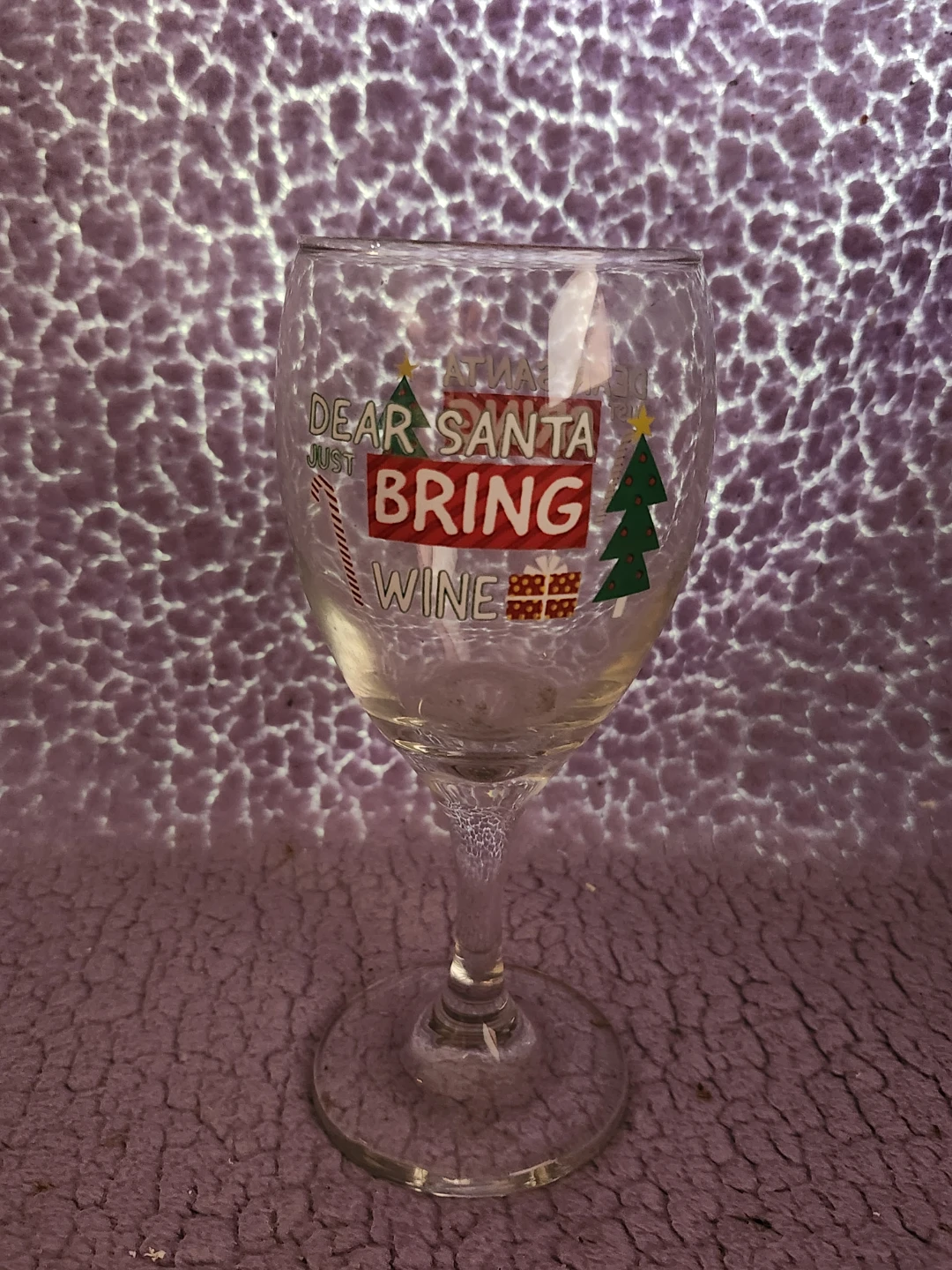 Dear Santa Just Bring Wine Glass