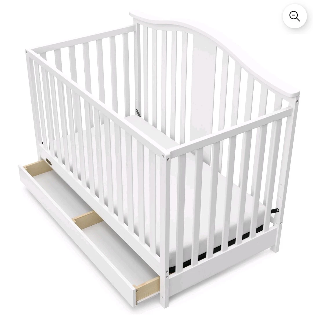 Move out sale -Graco White Crib with Drawer - photo 3